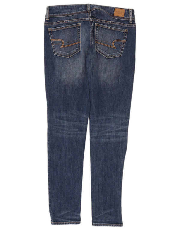 Jeans skinny feminino American Eagle US 6 médio W30 L29 algodão azul marinho