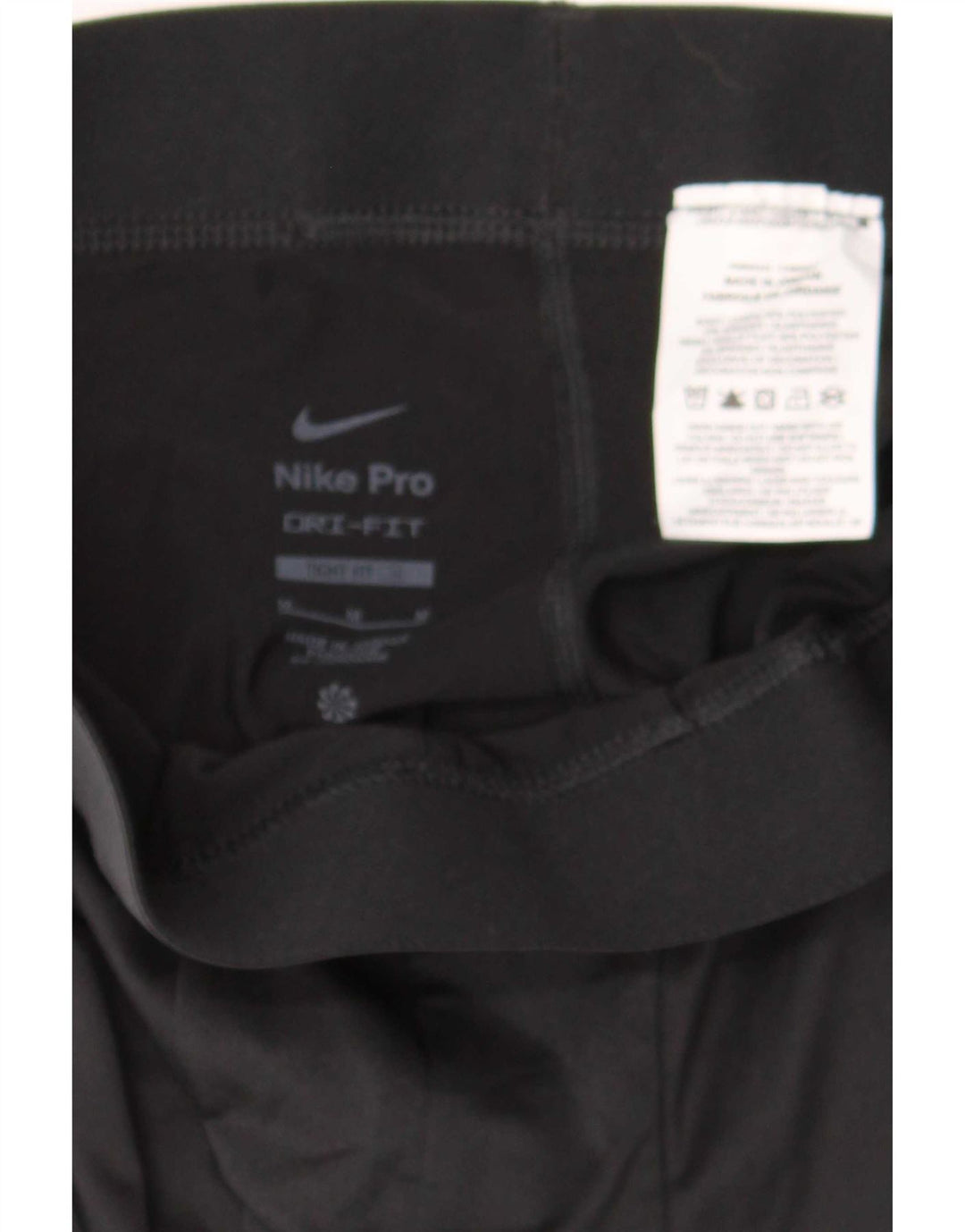 Nike Womens Tight Fit Crop Leggings UK 12 Medium Black Polyester