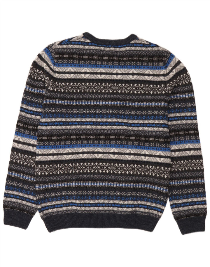 Esprit Mens Crew Neck Jumper Sweater Medium Multicoloured Fair Isle