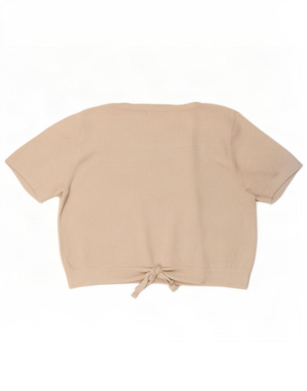 Top cardigan a maniche corte Marks & Spencer da donna UK 12 bianco medio