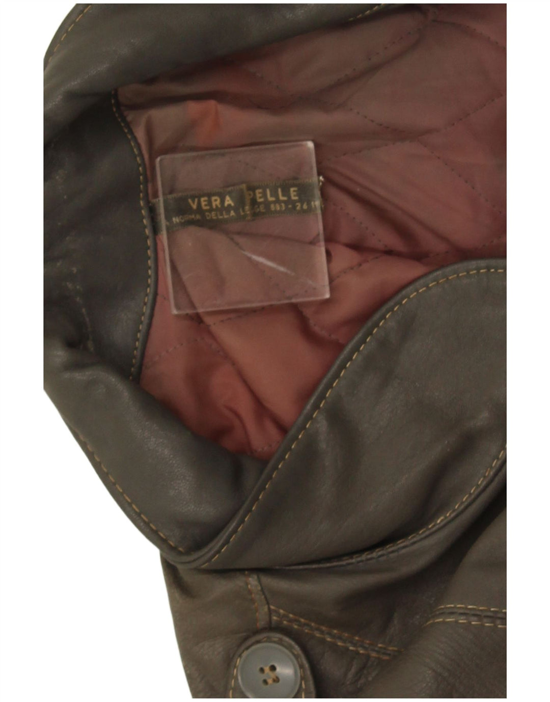Vintage Herren Militärlederjacke UK 38 Medium Khaki Leder