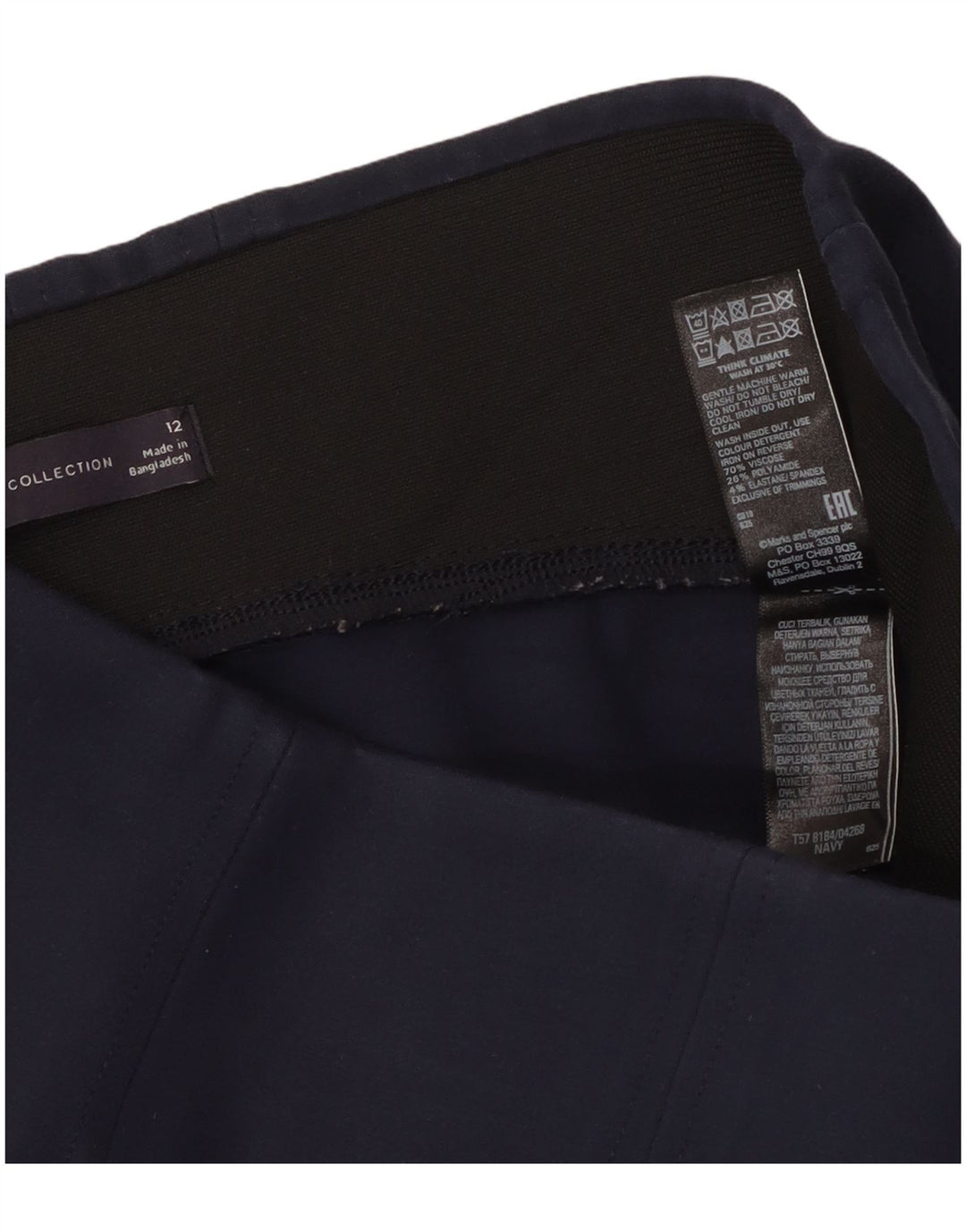Leggings da donna Marks & Spencer UK 14 viscosa blu navy medio