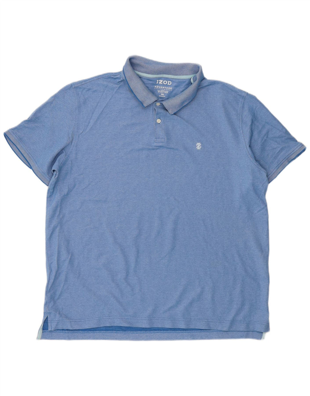 IZOD Mens Polo Shirt 2XL Blue Cotton