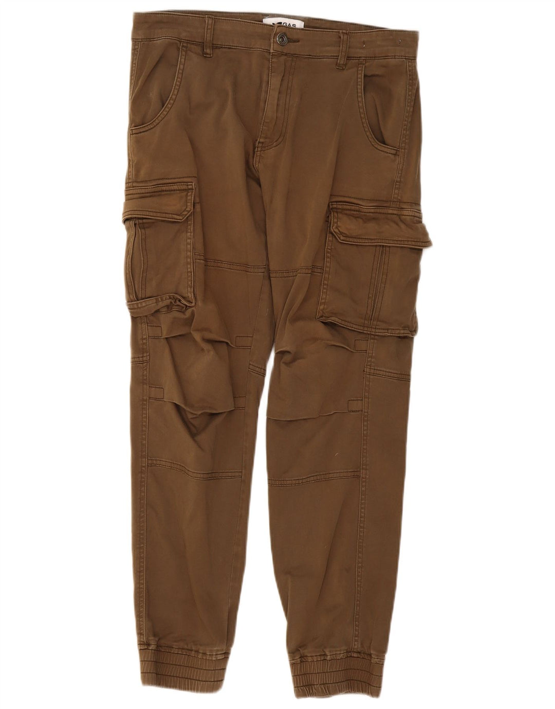 Gas Mens Joggers Cargo Trousers Large W34 L29 Beige