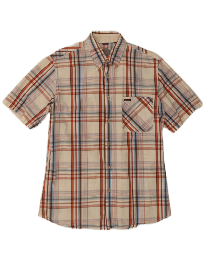 MARLBORO CLASSICS Camicia a maniche corte da uomo a quadri multicolore medio