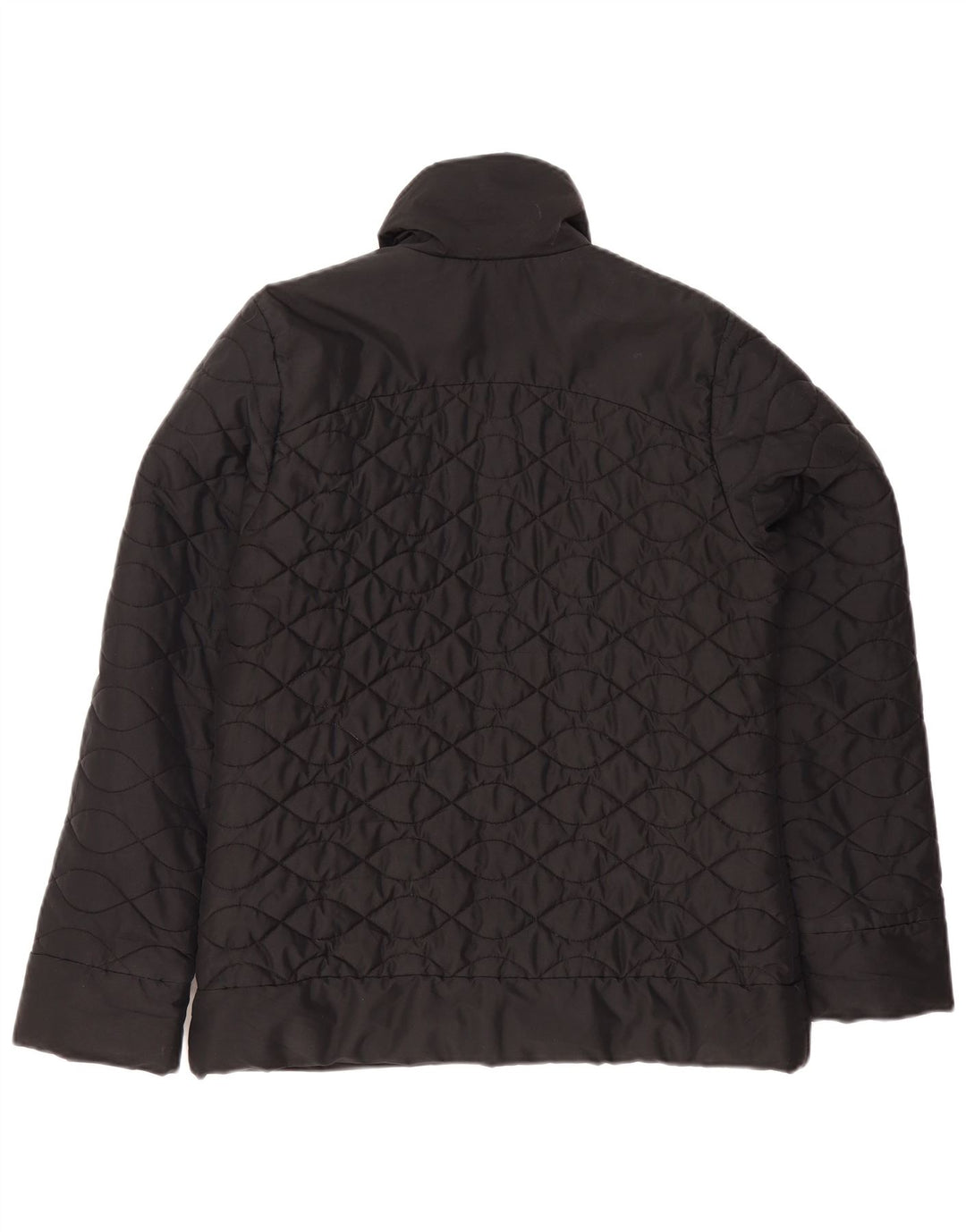Adidas Womens Quilted Jacket UK 12 Medium Black Polyester