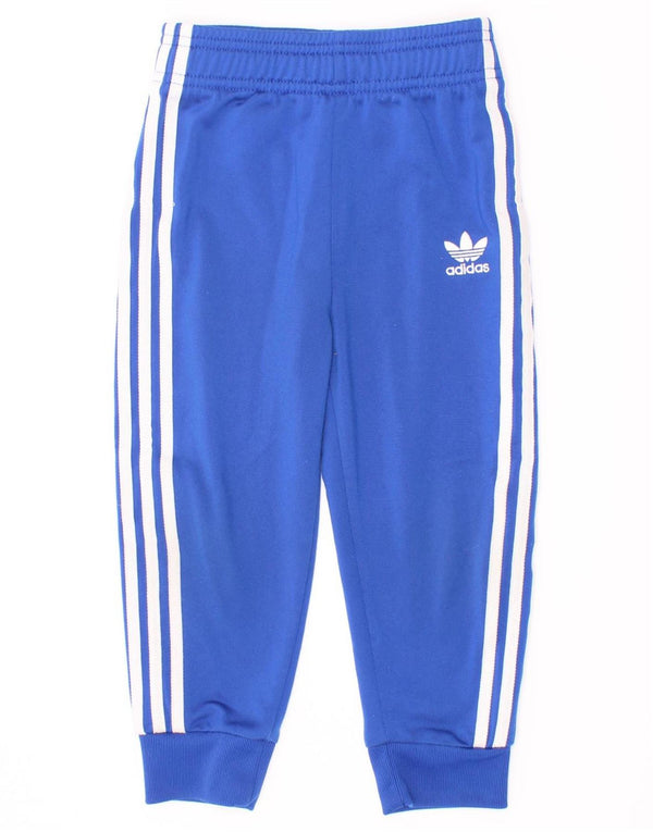 Adidas Drenge Træningsdragt Bukser Joggers 2-3 År Blå Polyester