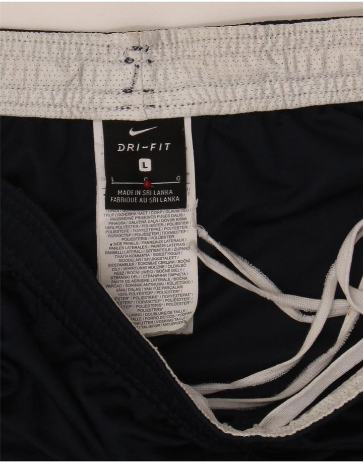 Nike Mens Dri Fit Sport Shorts Large Navy Blue Polyester