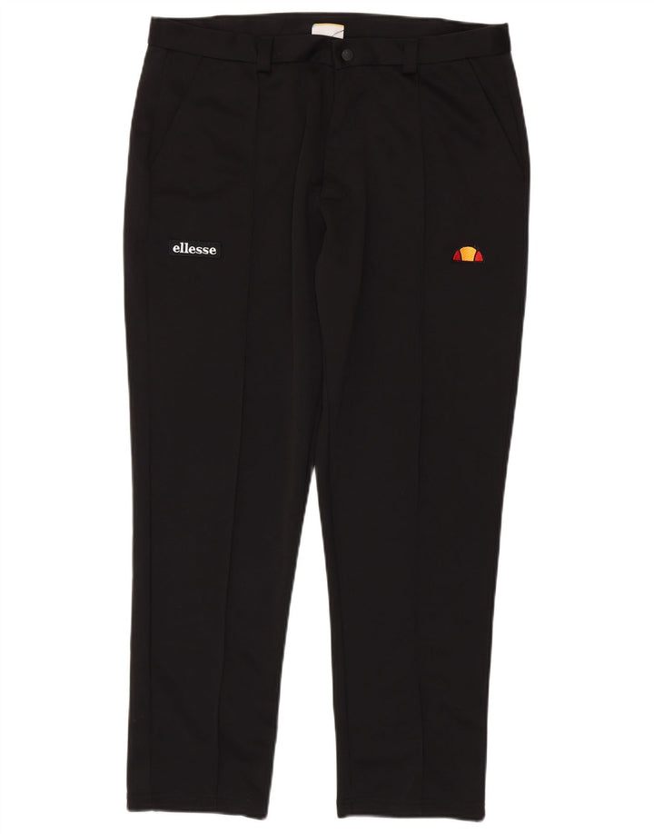Ellesse Mens Slim Chino Trousers XL W38 L28 Black Polyester