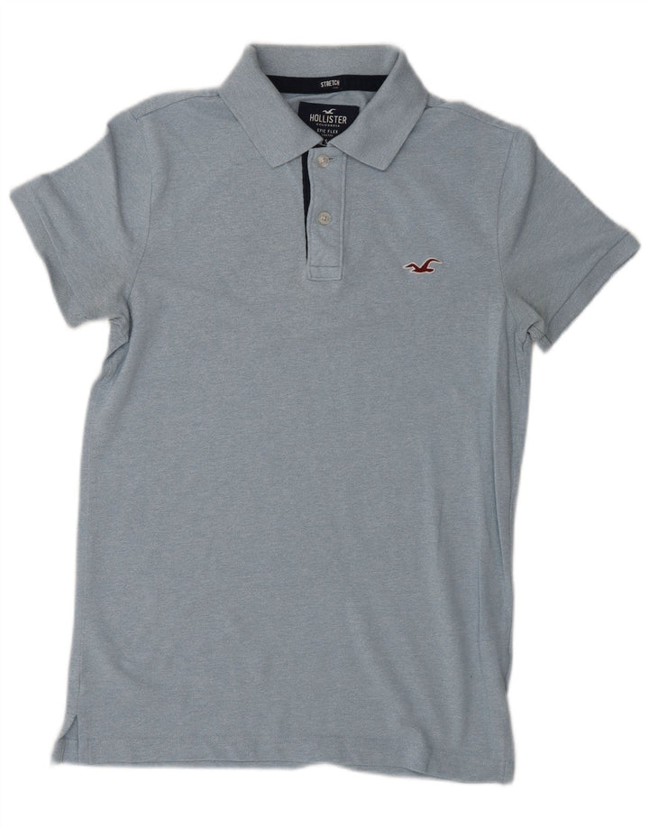 HOLLISTER Mens Polo Shirt Small Blue Cotton