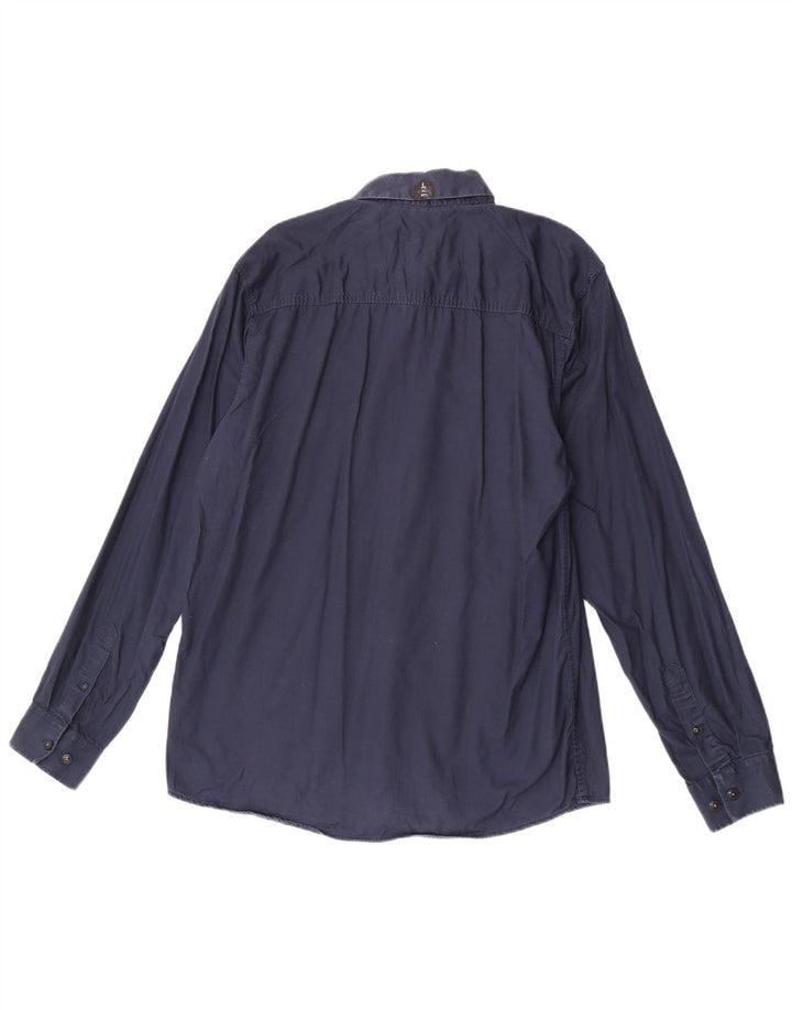 Jack & Jones herreskjorte XL marineblå bomuld