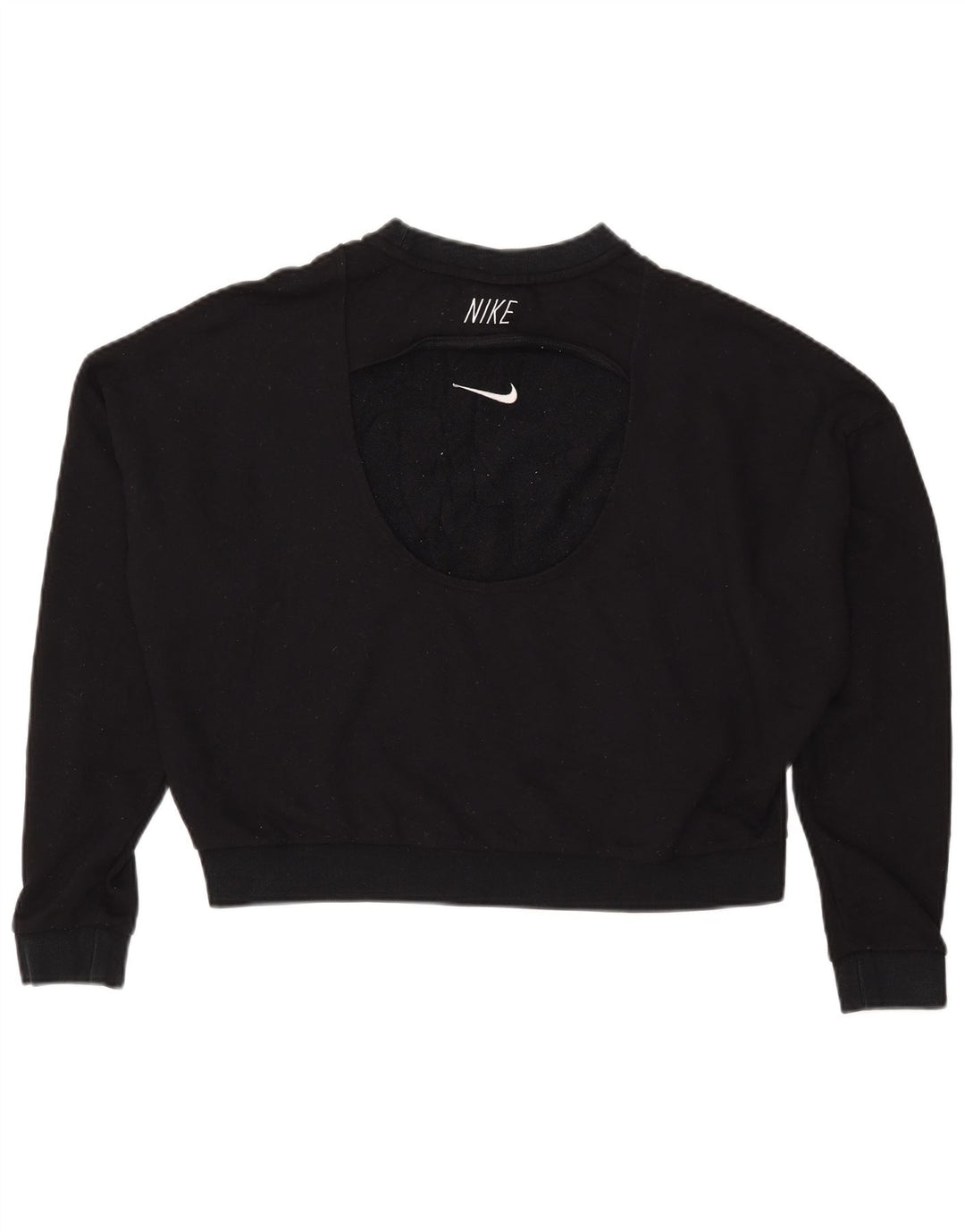 Felpa corta oversize da donna Nike UK 18 XL poliestere nero