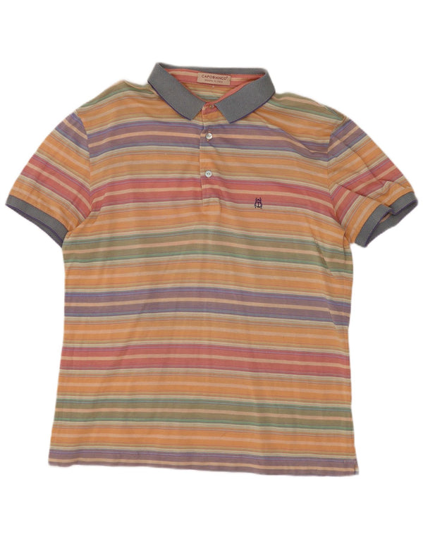 Camisa polo masculina Capobianco média listrada multicolorida
