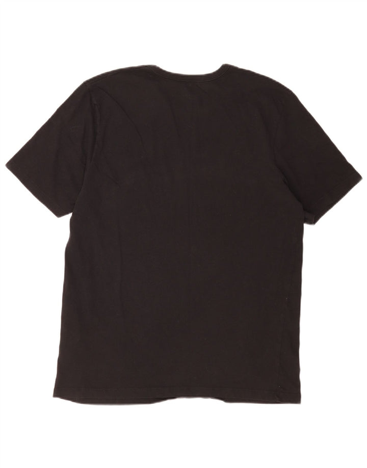 Hugo Boss Mens T-Shirt Top Large Black Cotton
