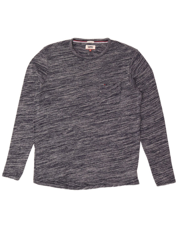 Tommy Hilfiger muška majica uskog kroja dugih rukava 2XL tamnoplavi flekasti pamuk