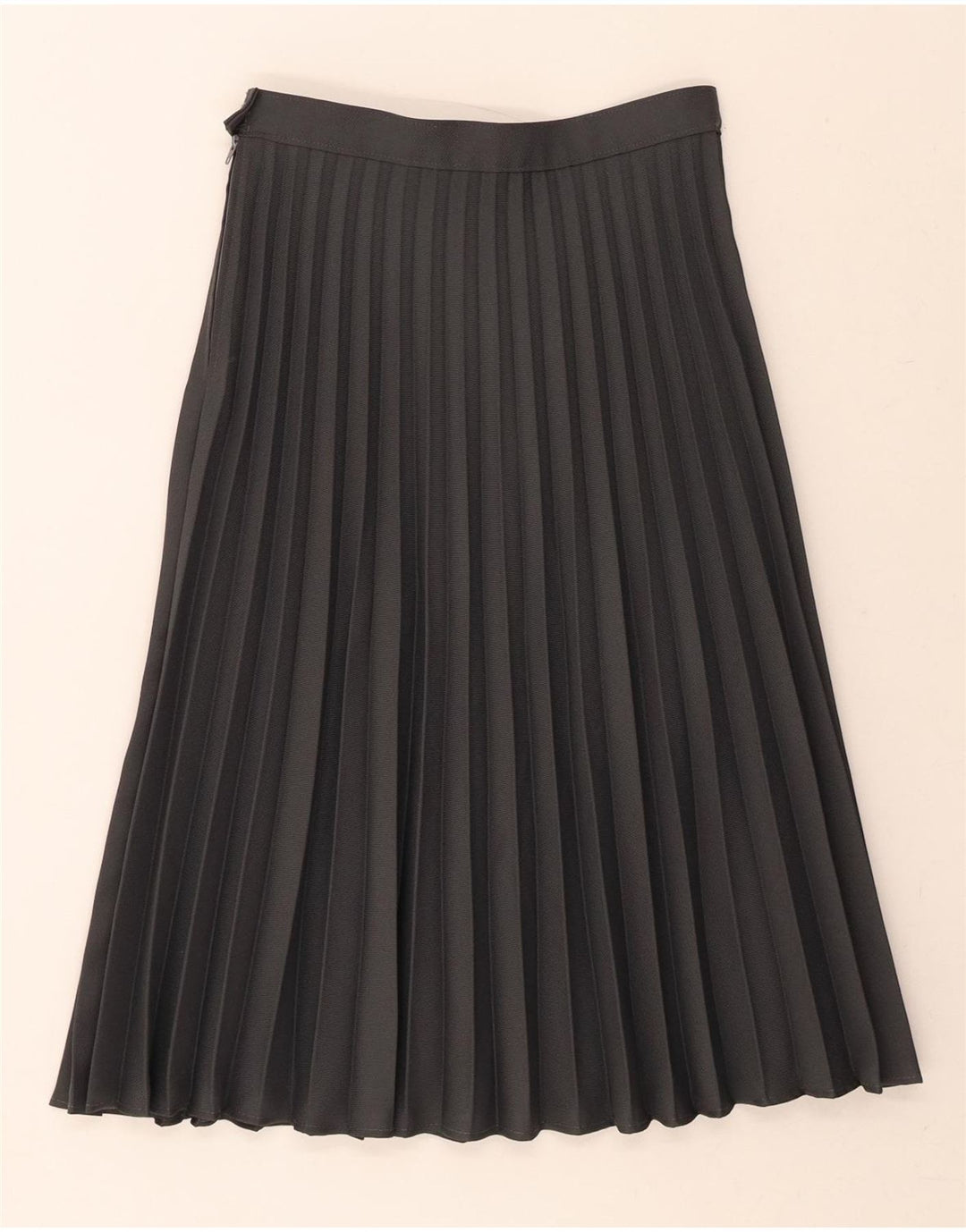 C&A Womens High Waist Pleated Skirt EU 38 Medium W26 Grey Polyester Vintage C&A and Second-Hand C&A from Messina Hembry 