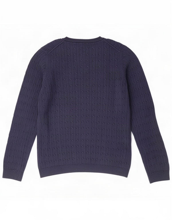 Crew Clothing Damski sweter z dekoltem w kształcie litery V UK 12 Średni granatowy bawełniany