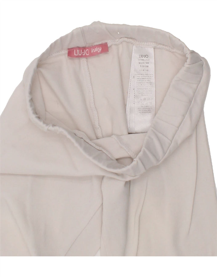 LIU JO Girls Tracksuit Trousers 4-5 Years White Cotton Vintage Liu Jo and Second-Hand Liu Jo from Messina Hembry 