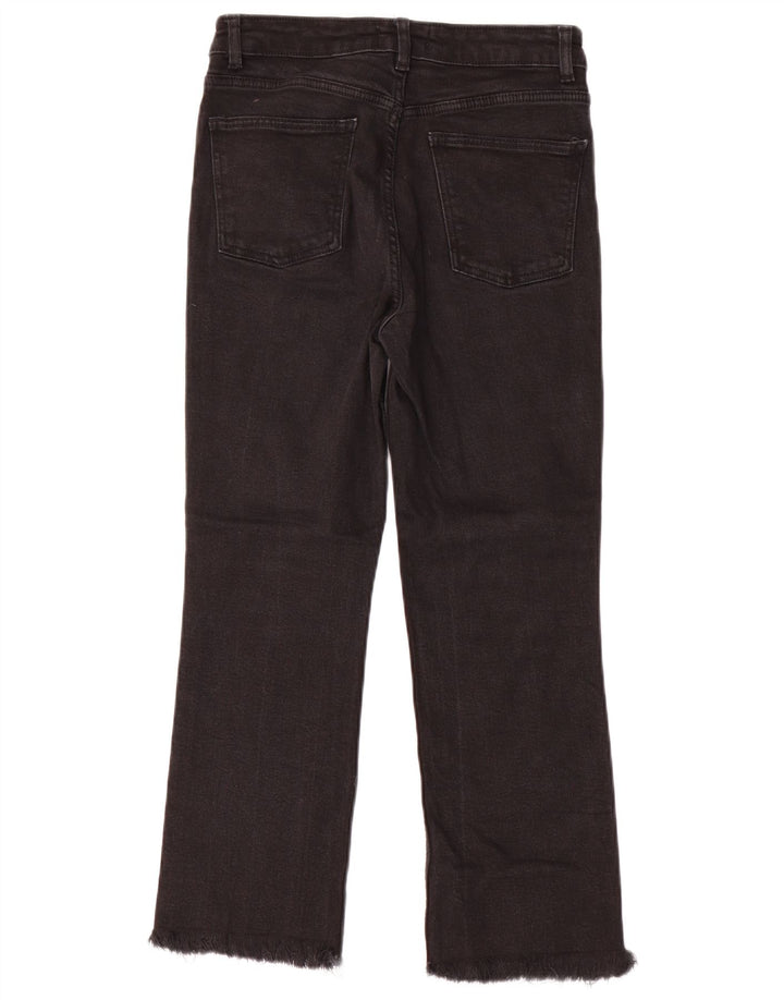 Zara Womens Cropped Jeans EU 40 Medium W30 L24 Black