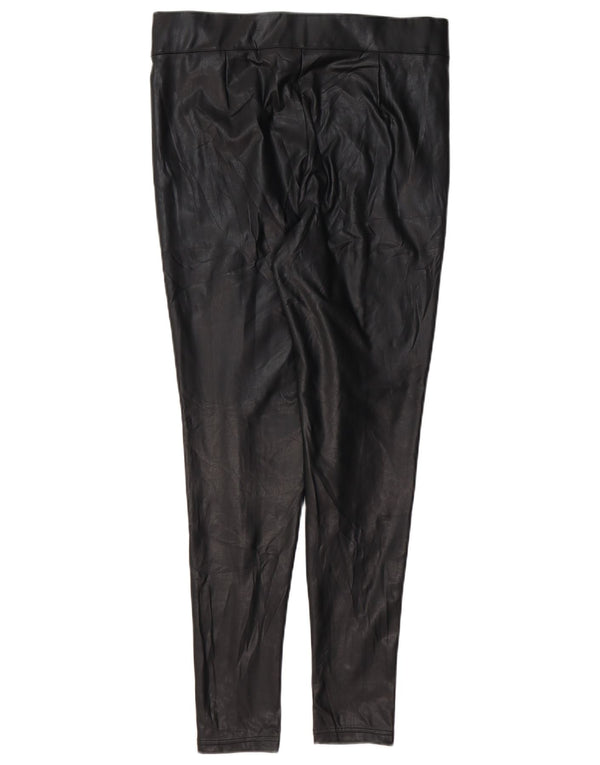 Marks & Spencer Leggings de piel sintética para mujer UK 44 Large Polietileno negro