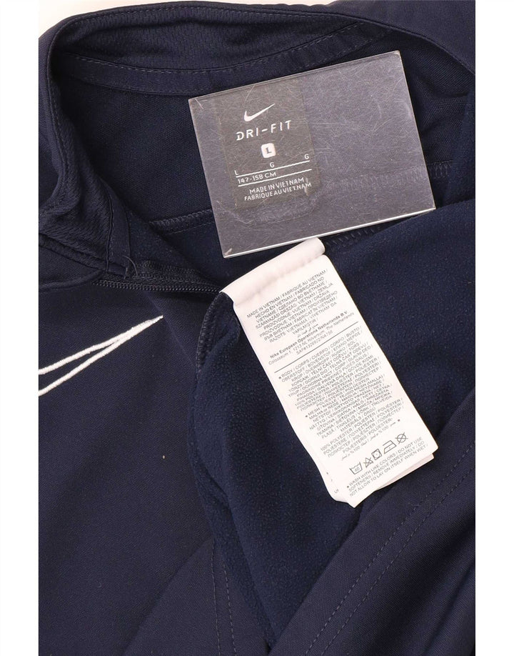 Nike Haut de survêtement Dri Fit pour garçon 12-13 ans Bleu marine Taille L