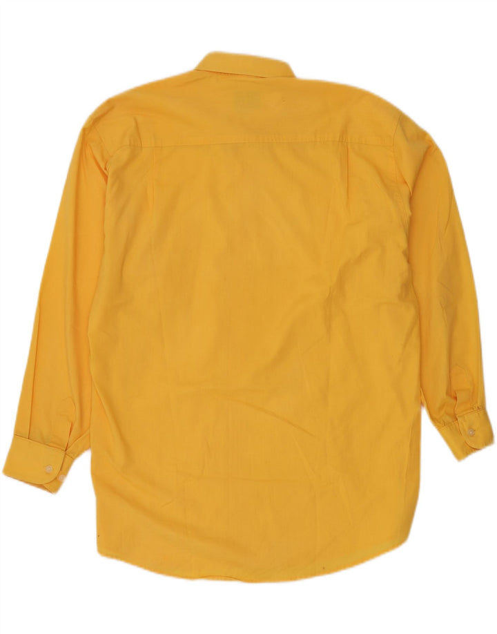 EMERY BROHERS Mens Shirt Medium Yellow Polyester