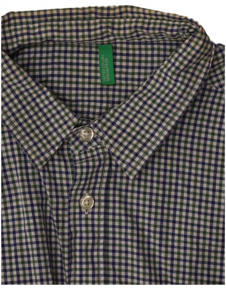 Benetton Kortærmet Herreskjorte Medium Flerfarvet Gingham