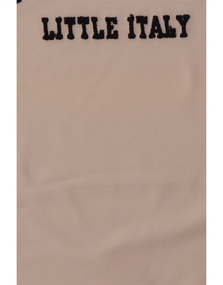 FRED MELLO Mens Graphic T-Shirt Top Large White Cotton
