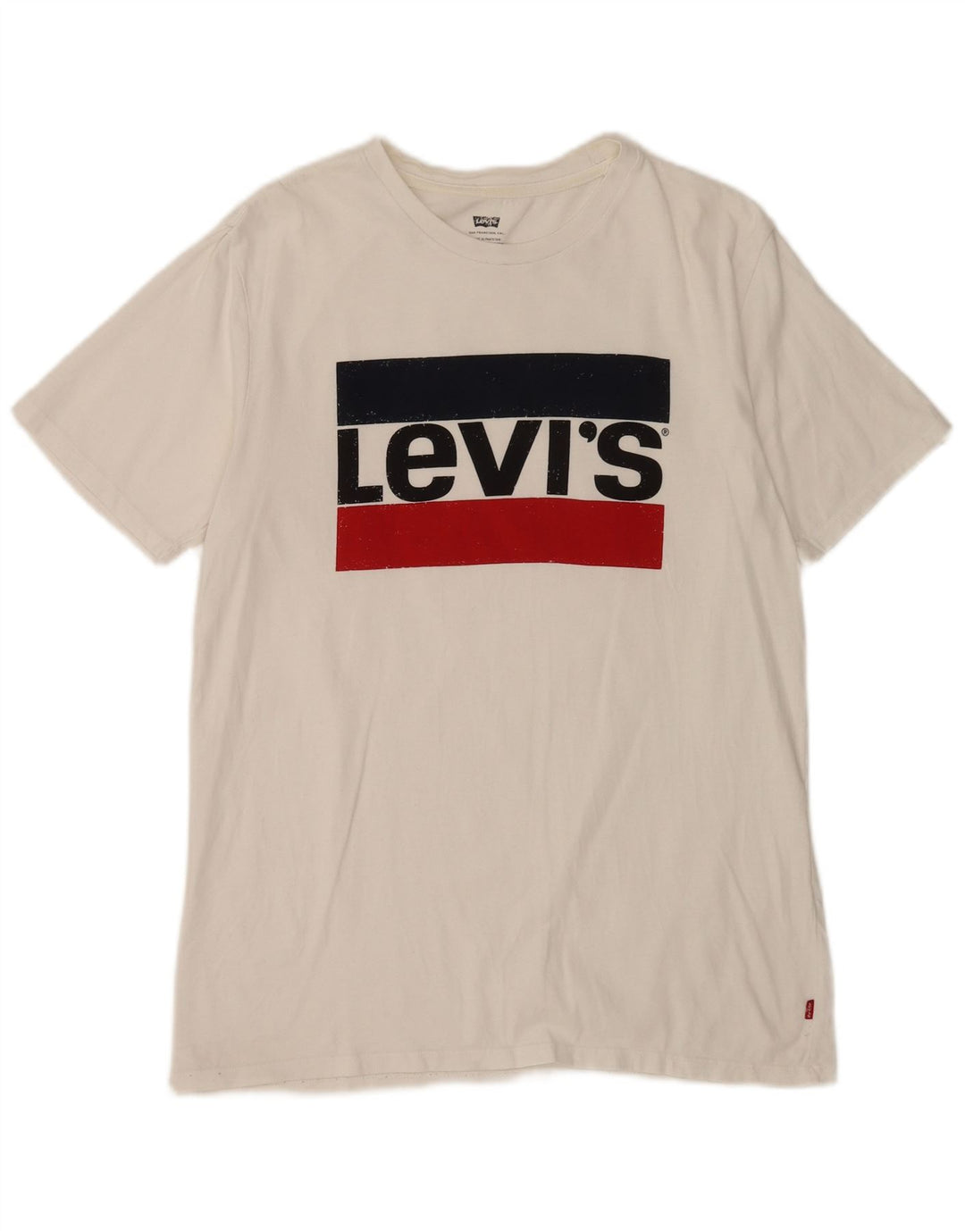 Levi's Mens Graphic T-Shirt Top Medium White