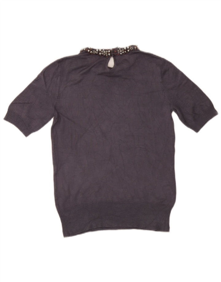 Top in camicetta da donna Zara UK 12 blu navy medio