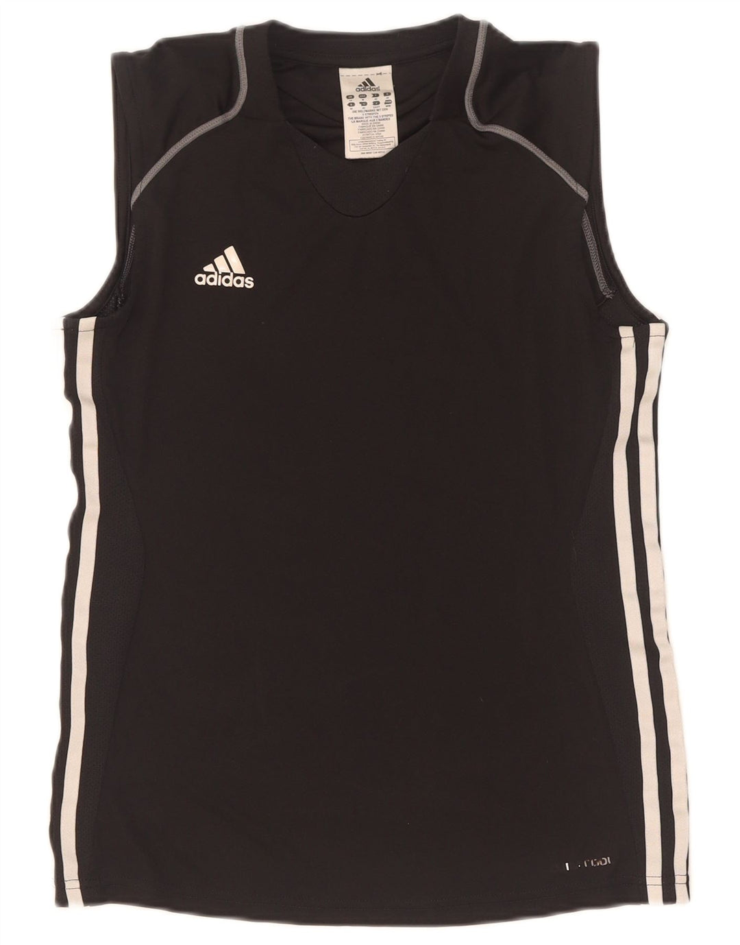 Adidas Damen Climacool Weste Top UK 14 Medium Schwarz Polyester