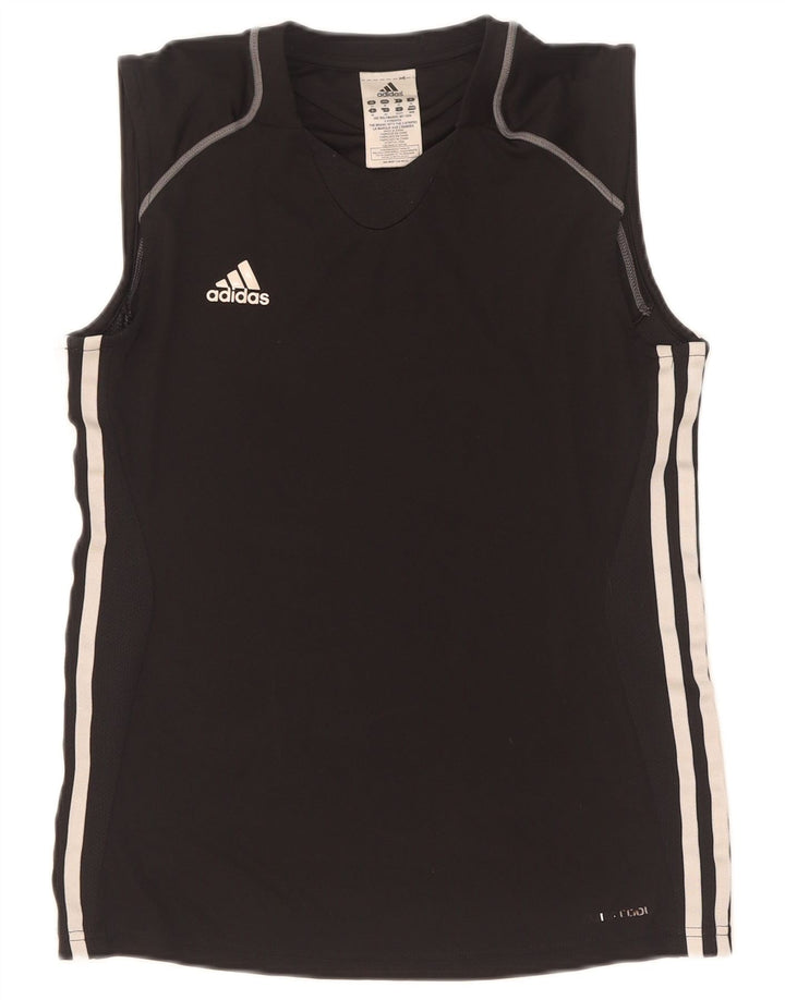 Adidas Damen Climacool Weste Top UK 14 Medium Schwarz Polyester