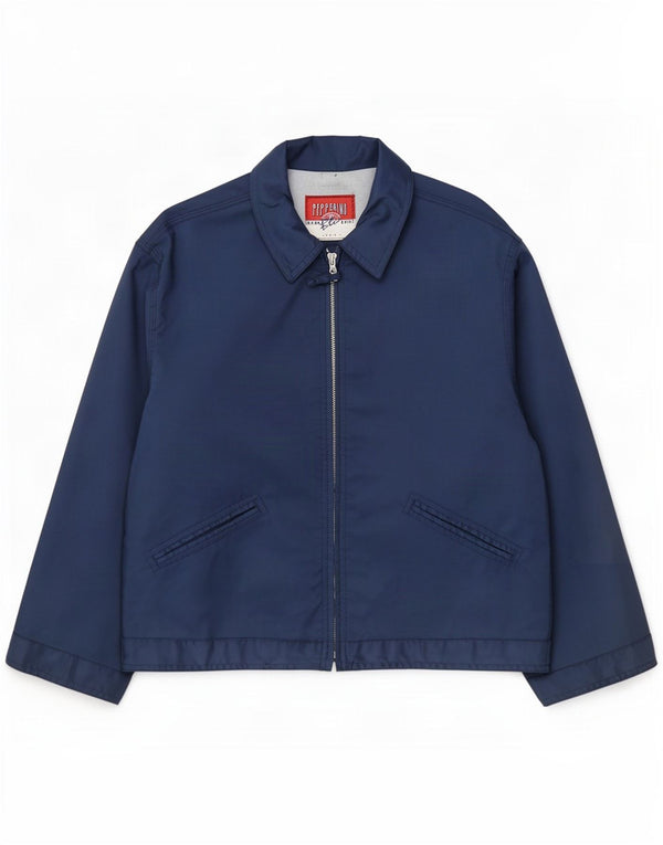 Vintage Womens Bomber Jacket UK 14 Medium Navy Blue