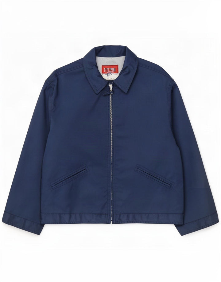 Vintage Womens Bomber Jacket UK 14 Medium Navy Blue