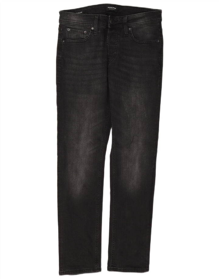 Jack & Jones Mens GLENN Slim Jeans W30 L32 Black Cotton