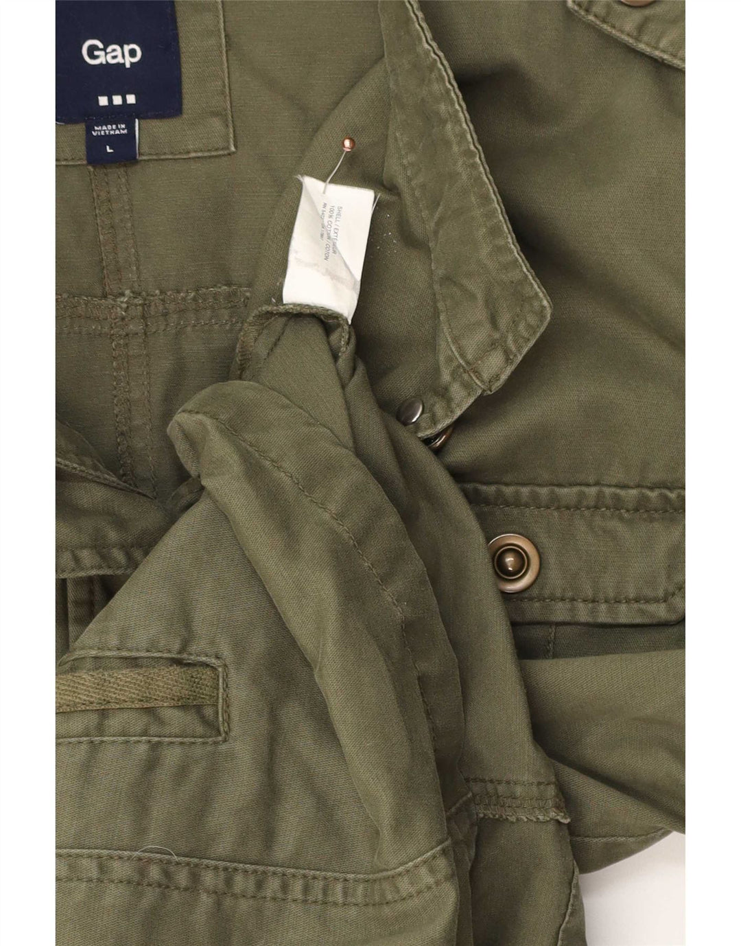 Giacca militare da donna Gap UK 14 cotone kaki medio