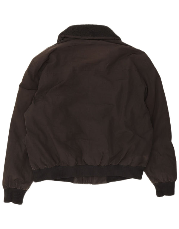 Zara Herre Polstret Bomber Jacket UK 40 Stor Sort Polyester