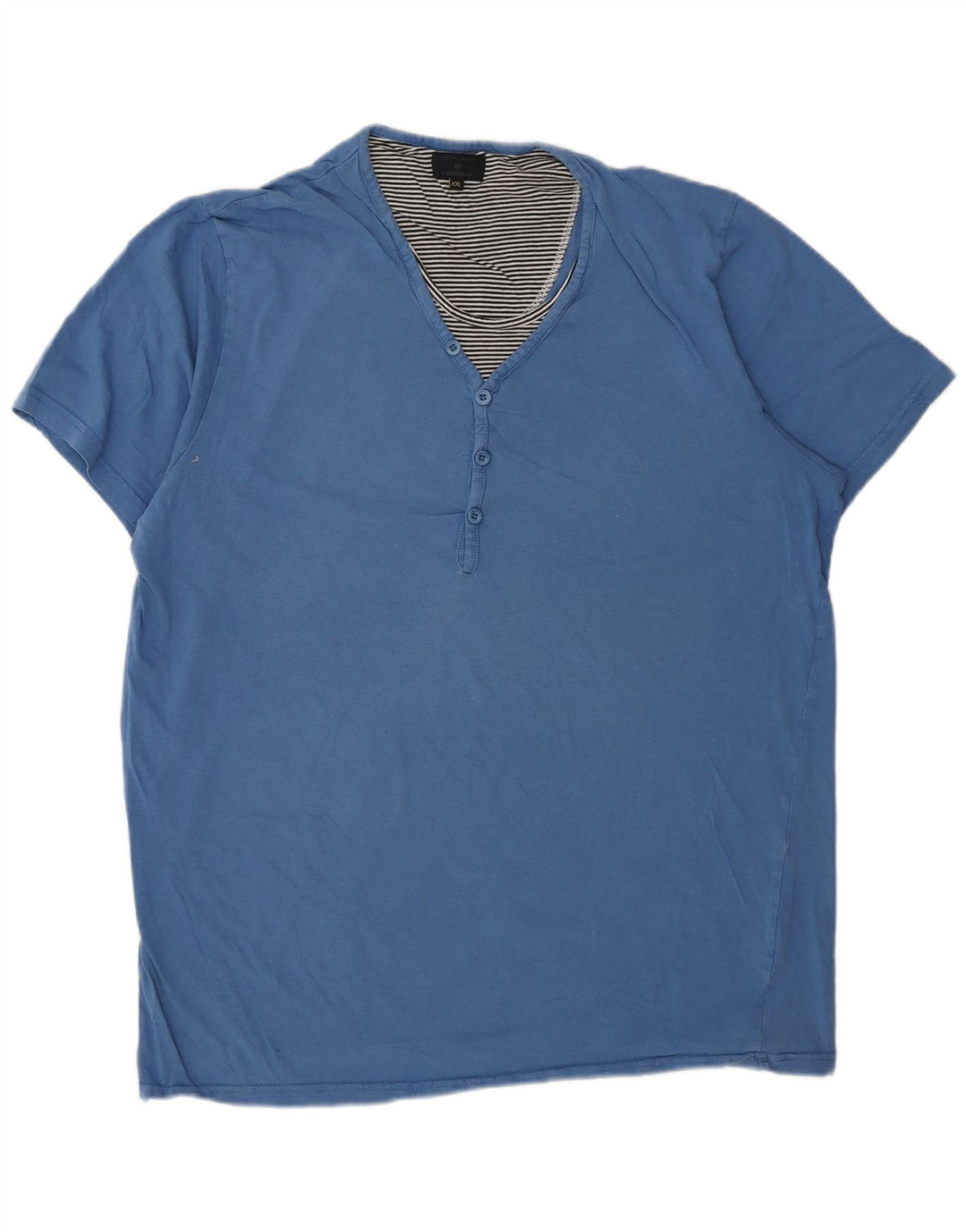 Jack & Jones Mens T-Shirt Top 2XL Blue Cotton
