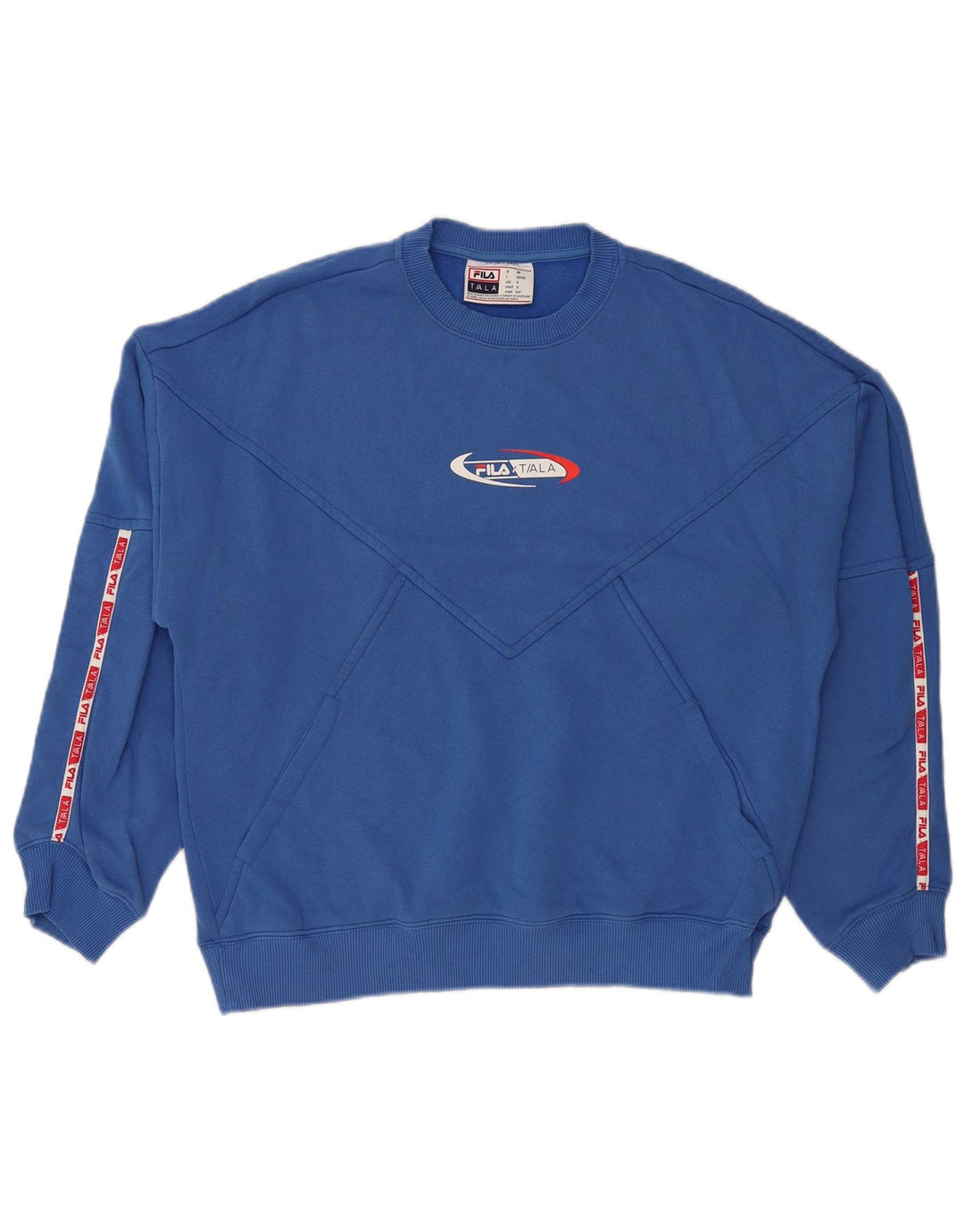 FILA Mens Graphic Sweatshirt Jumper Small Blue Cotton
