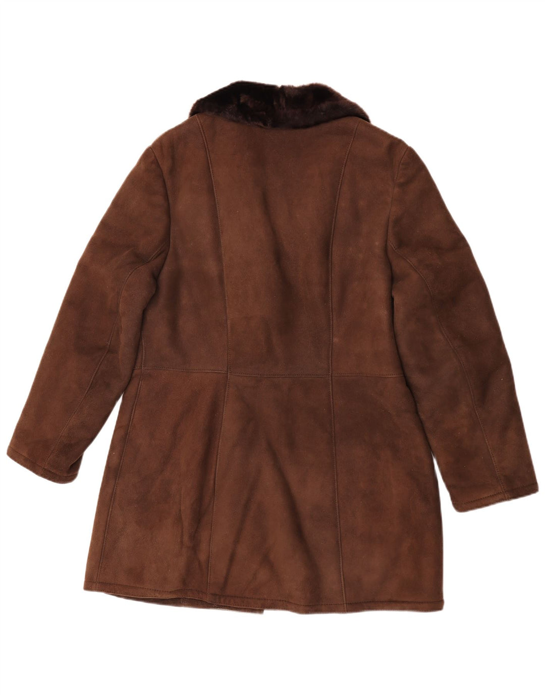 BWS Womens Shearling Coat EU 44 XL Brown