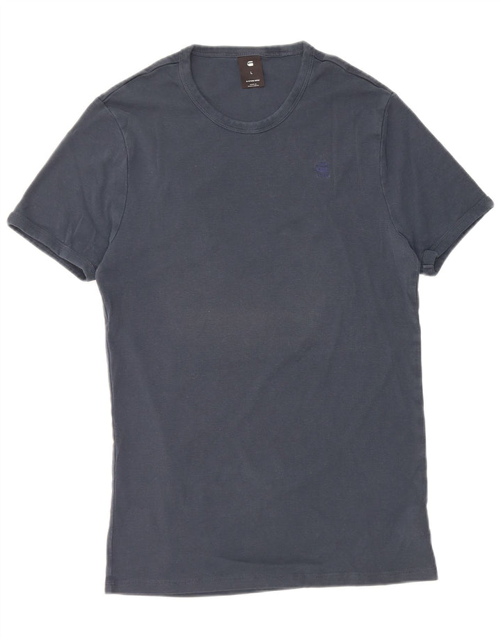 G-Star Homme T-Shirt Top Large Bleu Marine Coton