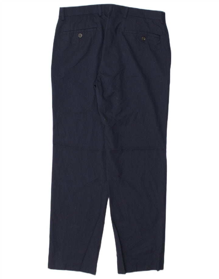 RALPH LAUREN Mens Slim Suit Trousers W31 L30 Navy Blue Polyester