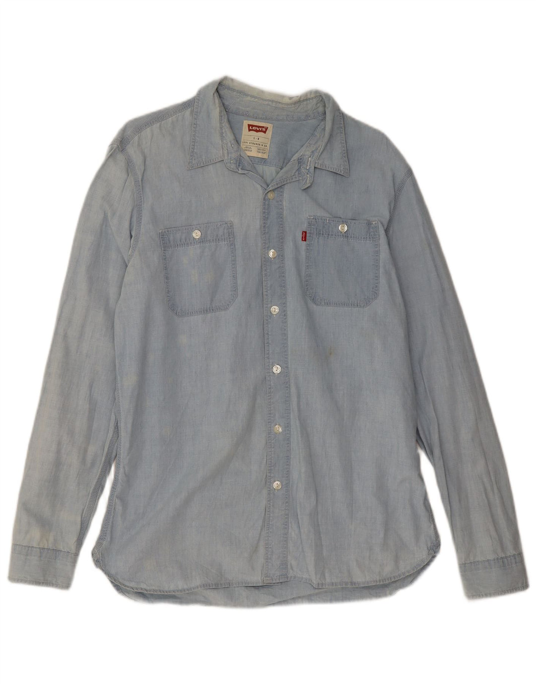 Levi's Mens Denim Shirt Large Blue Cotton
