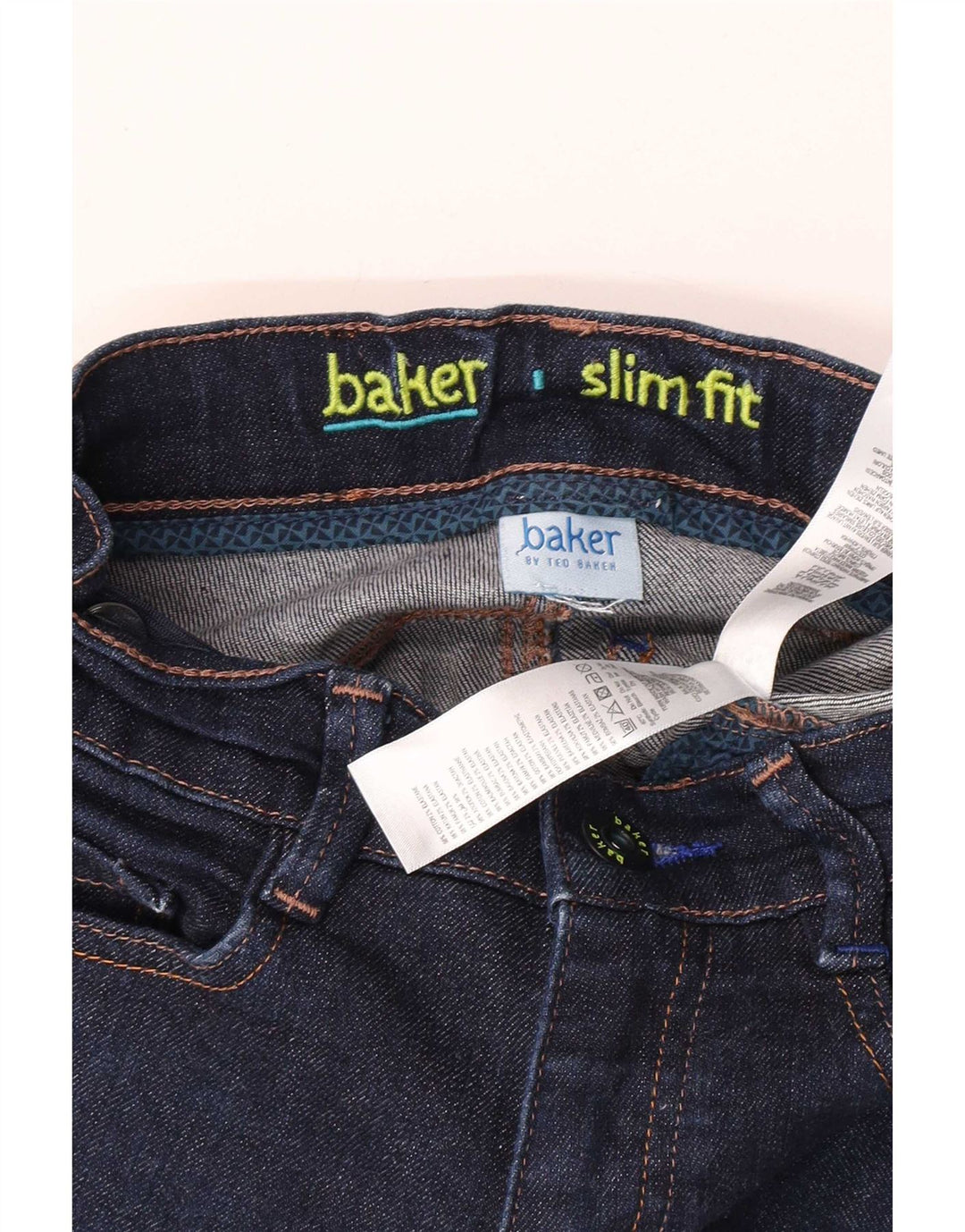 Ted Baker Boys Slim Jeans 5-6 Years W20 L20 Navy Blue Cotton
