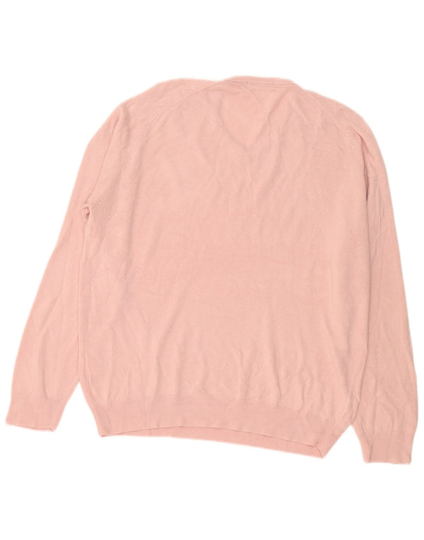 Maglione da uomo con scollo a V Marks & Spencer XL rosa acrilico