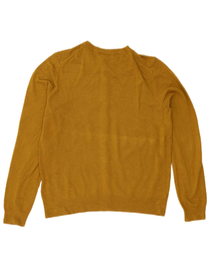 Maglione cardigan da donna Marks & Spencer UK 12 Viscosa giallo medio