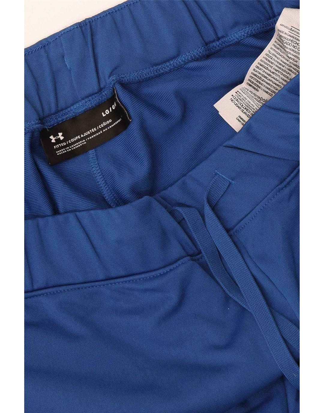 Under Armour Mens Tracksuit Trousers Large Blue Colourblock Polyester