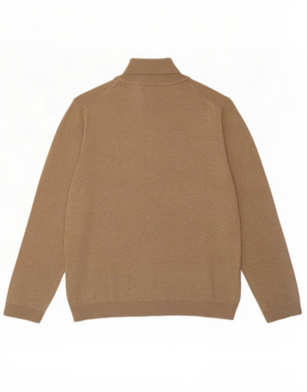Zara Girls Roll Neck Jumper Sweater 11-12 Years Beige Cotton