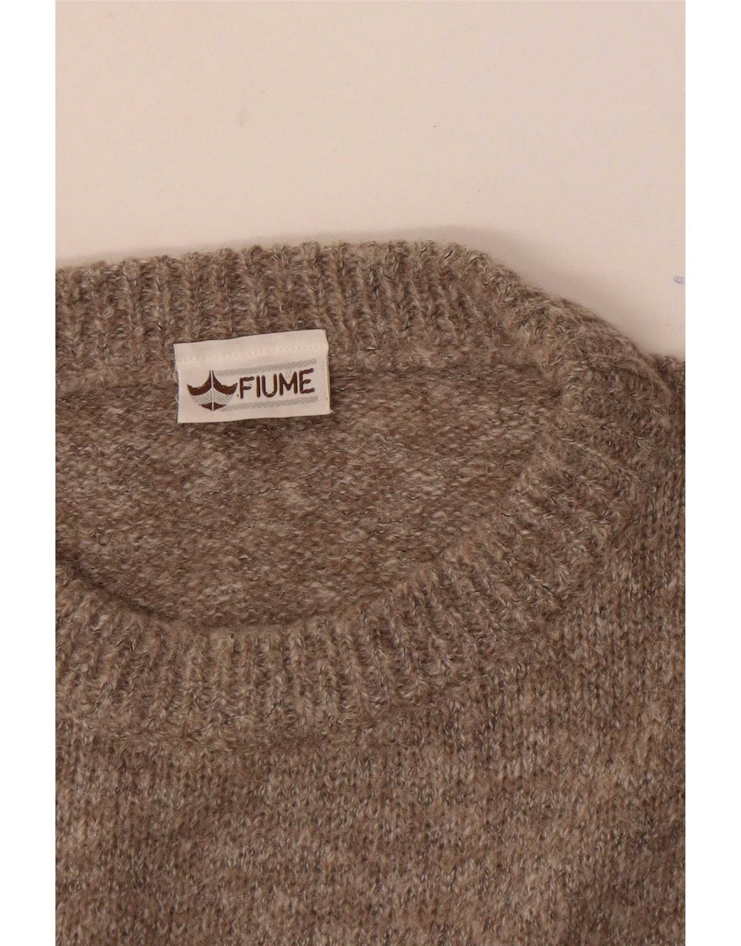 Maglione da uomo girocollo con grafica Fiume IT 52 Large Brown Colourblock
