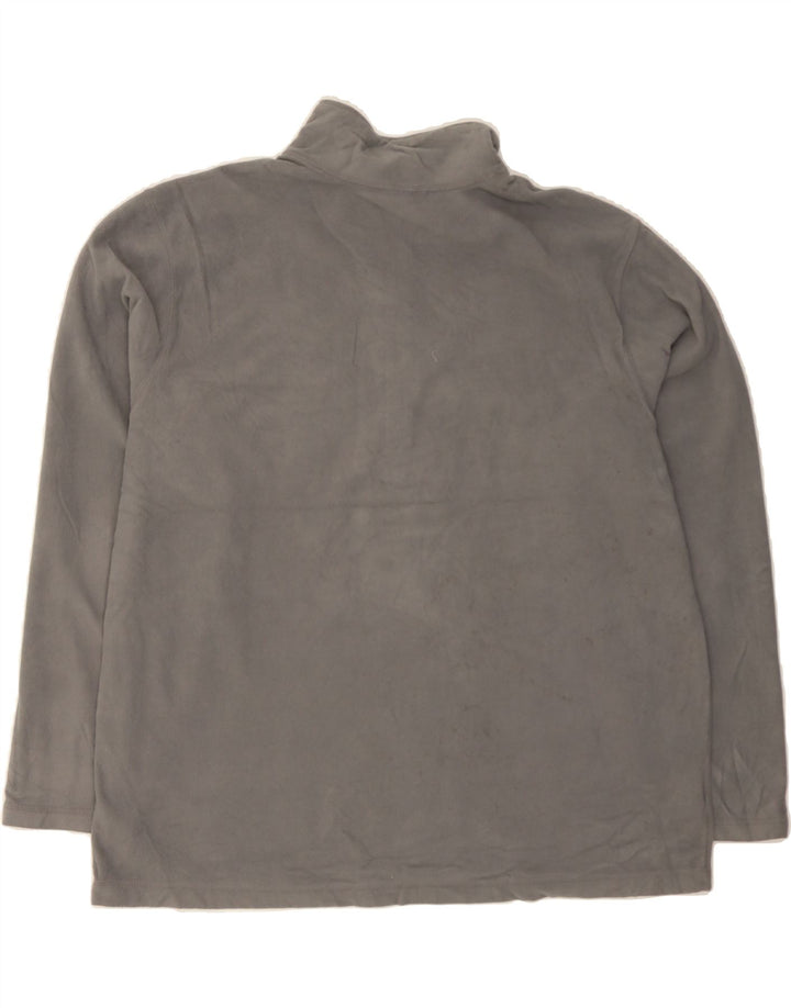 EDDIE BAUER Mens Zip Neck Fleece Jumper XL Grey Polyester Vintage Eddie Bauer and Second-Hand Eddie Bauer from Messina Hembry 